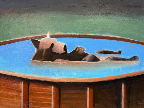 Bear in A Hot Tub - Landscape Memories