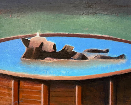 Bear in A Hot Tub - Landscape Memories